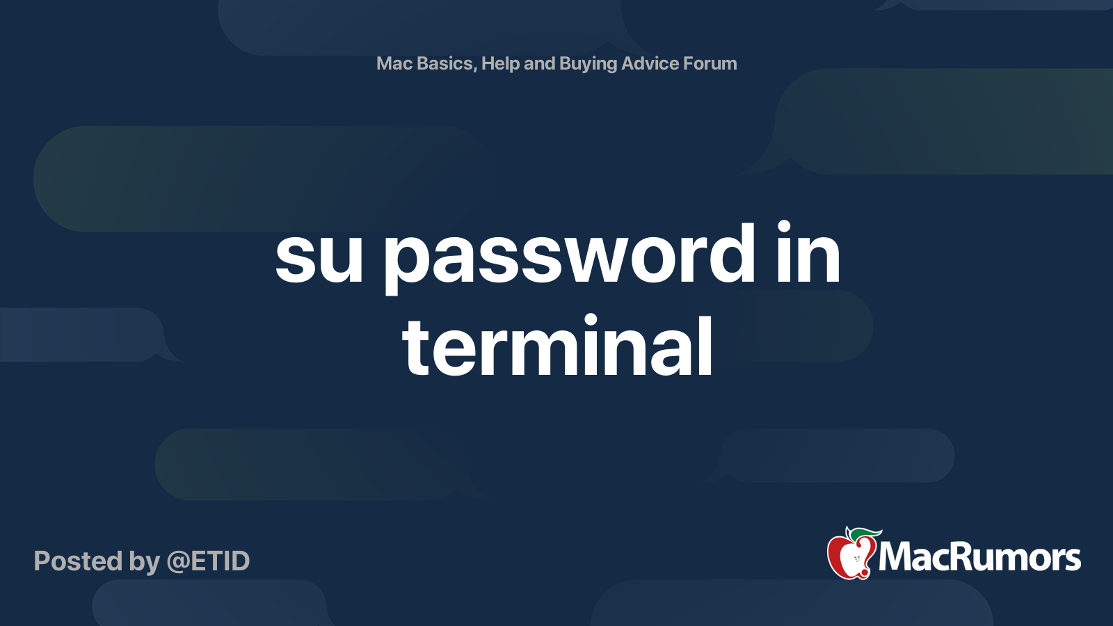 su-password-in-terminal-macrumors-forums