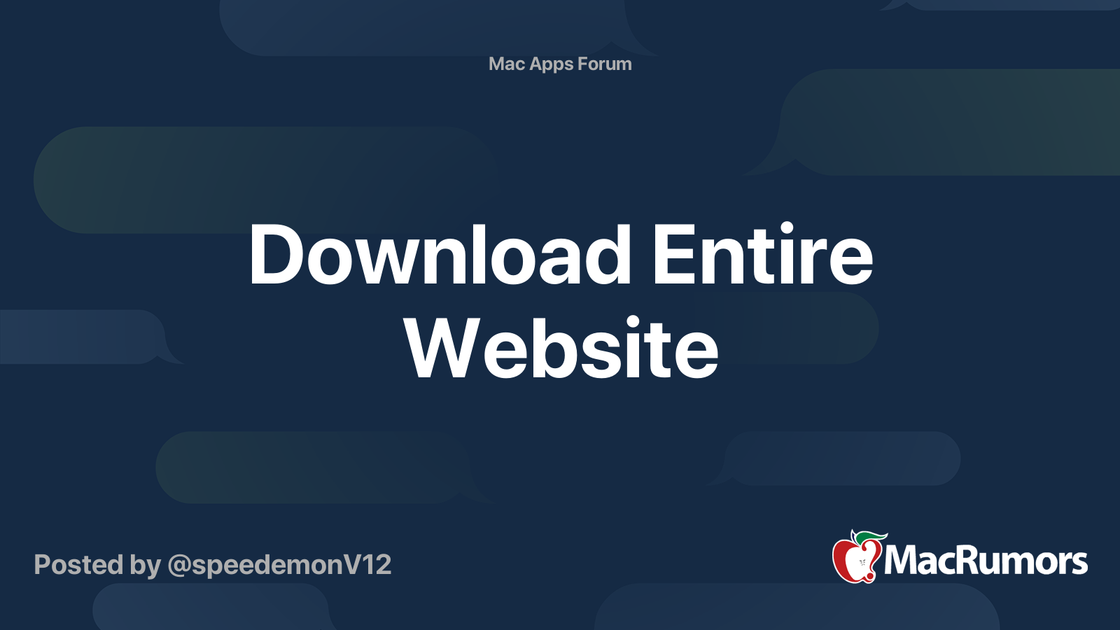 how to download entire website mac