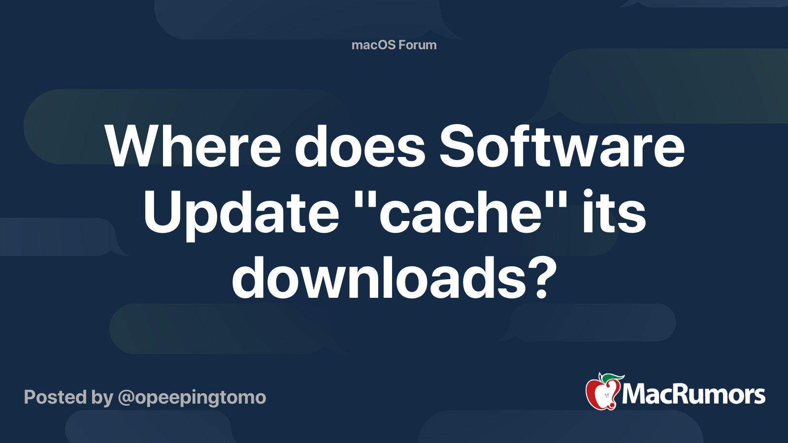 Delete Software Update Cache