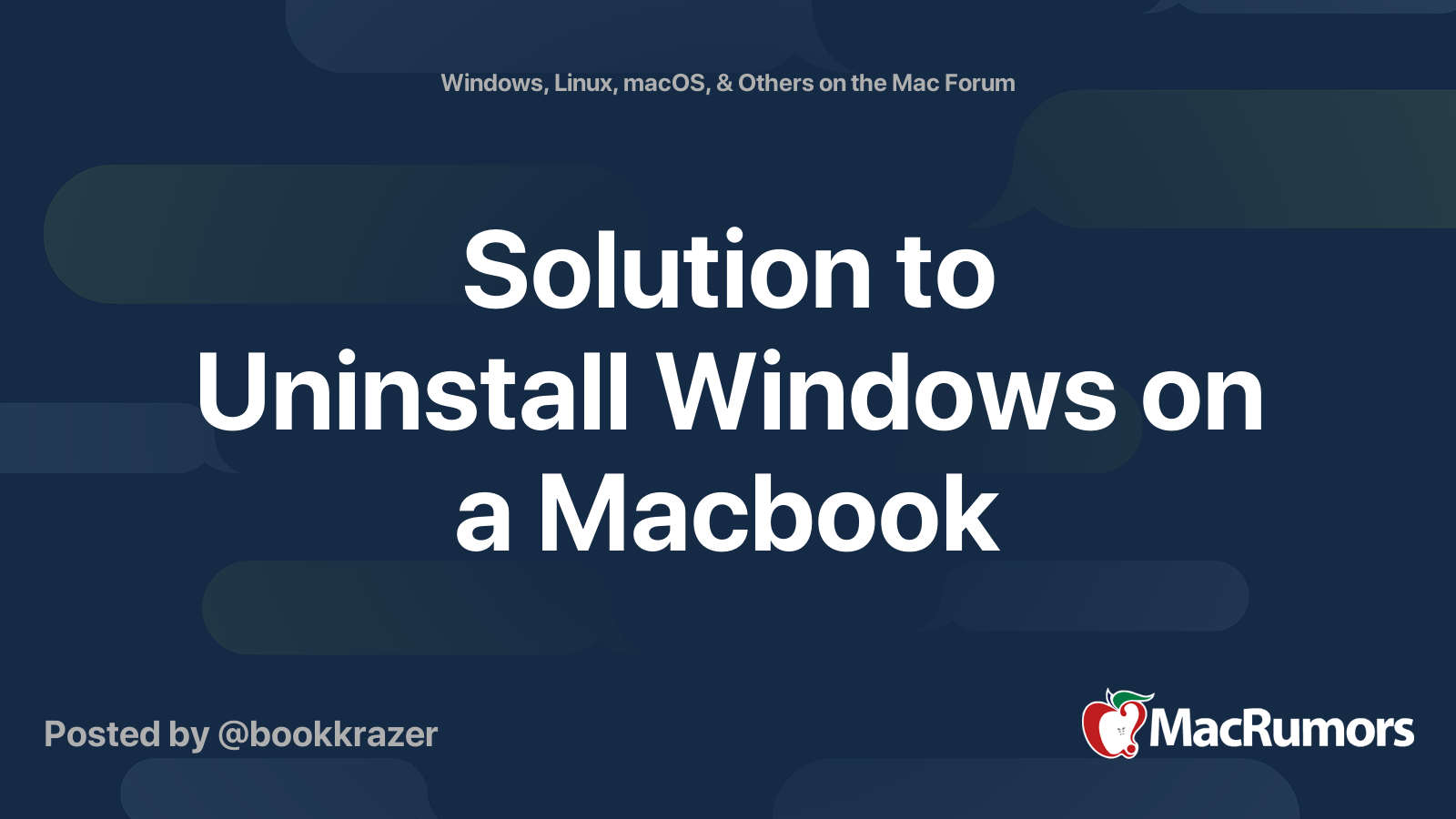 solution-to-uninstall-windows-on-a-macbook-macrumors-forums