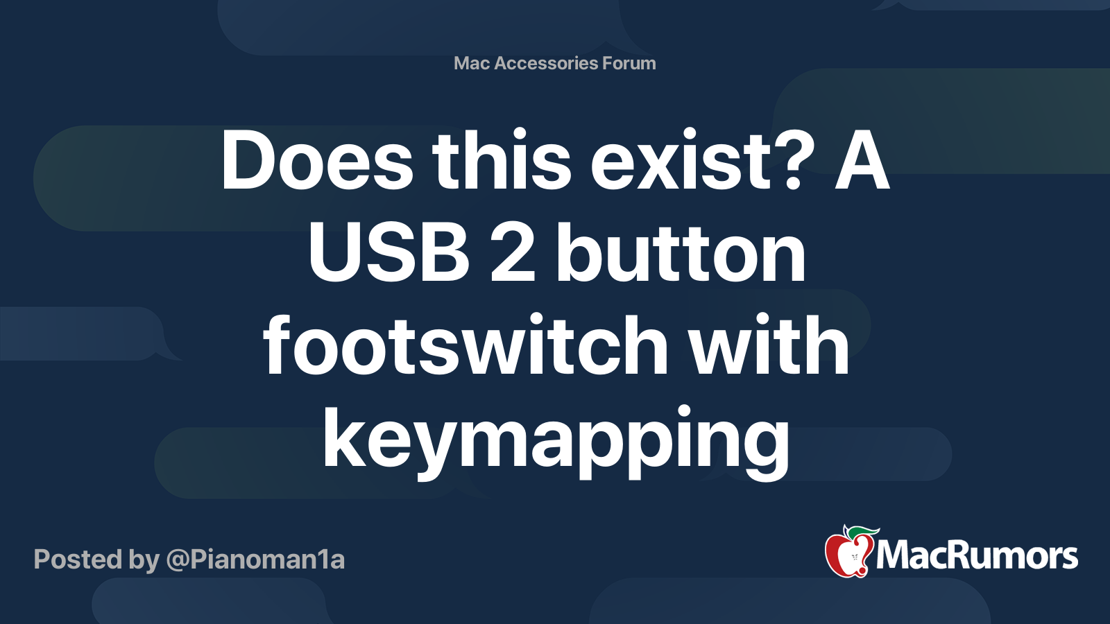 Does this exist? A USB 2 button footswitch with keymapping MacRumors
