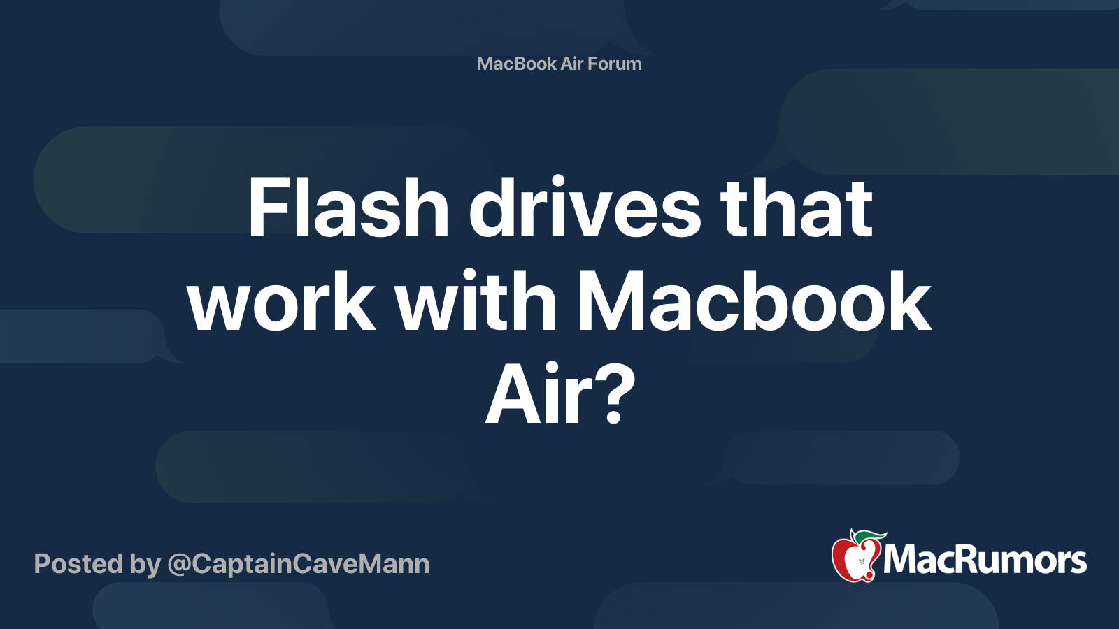 Flash drives that work with Macbook Air? | MacRumors Forums