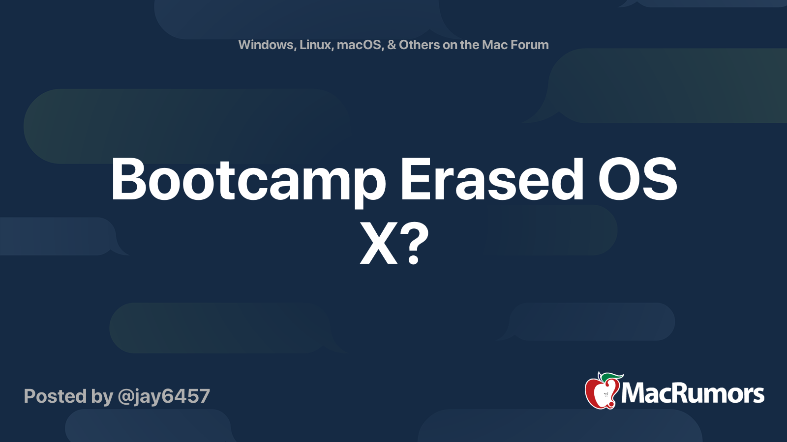 Пропал bootcamp в mac os