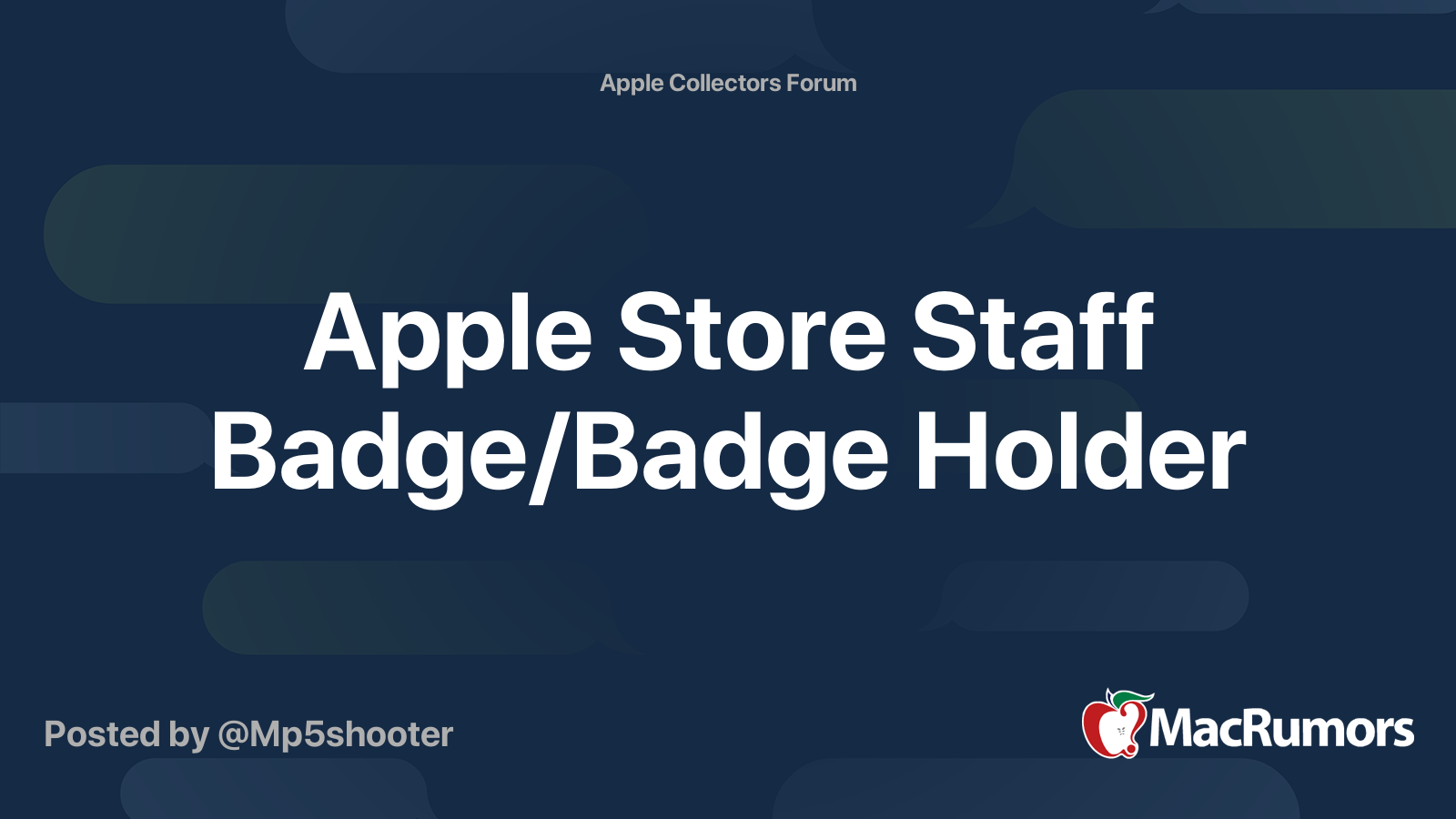 Apple Store Staff Badge/Badge Holder