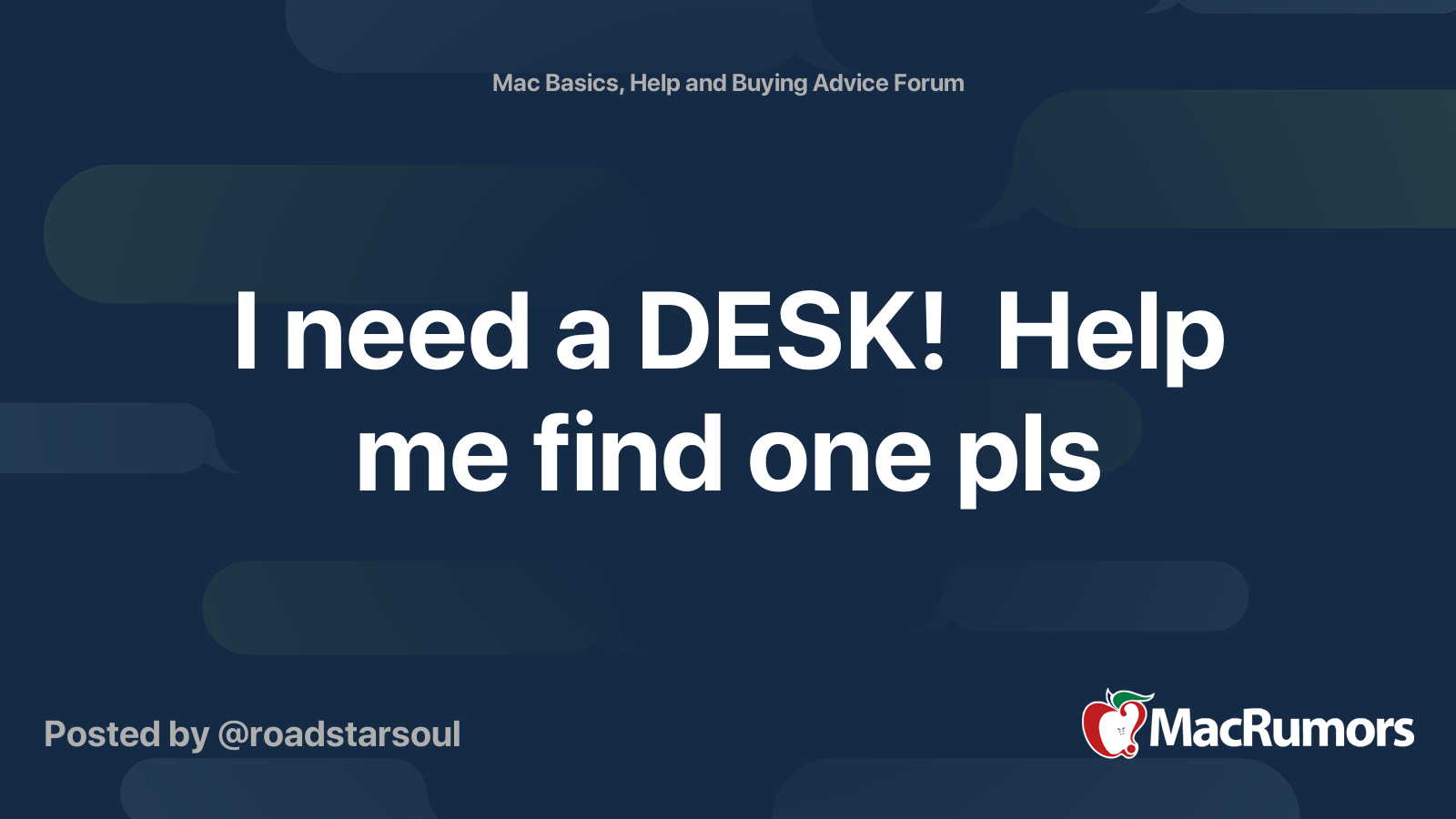 I need a DESK! Help me find one pls MacRumors Forums