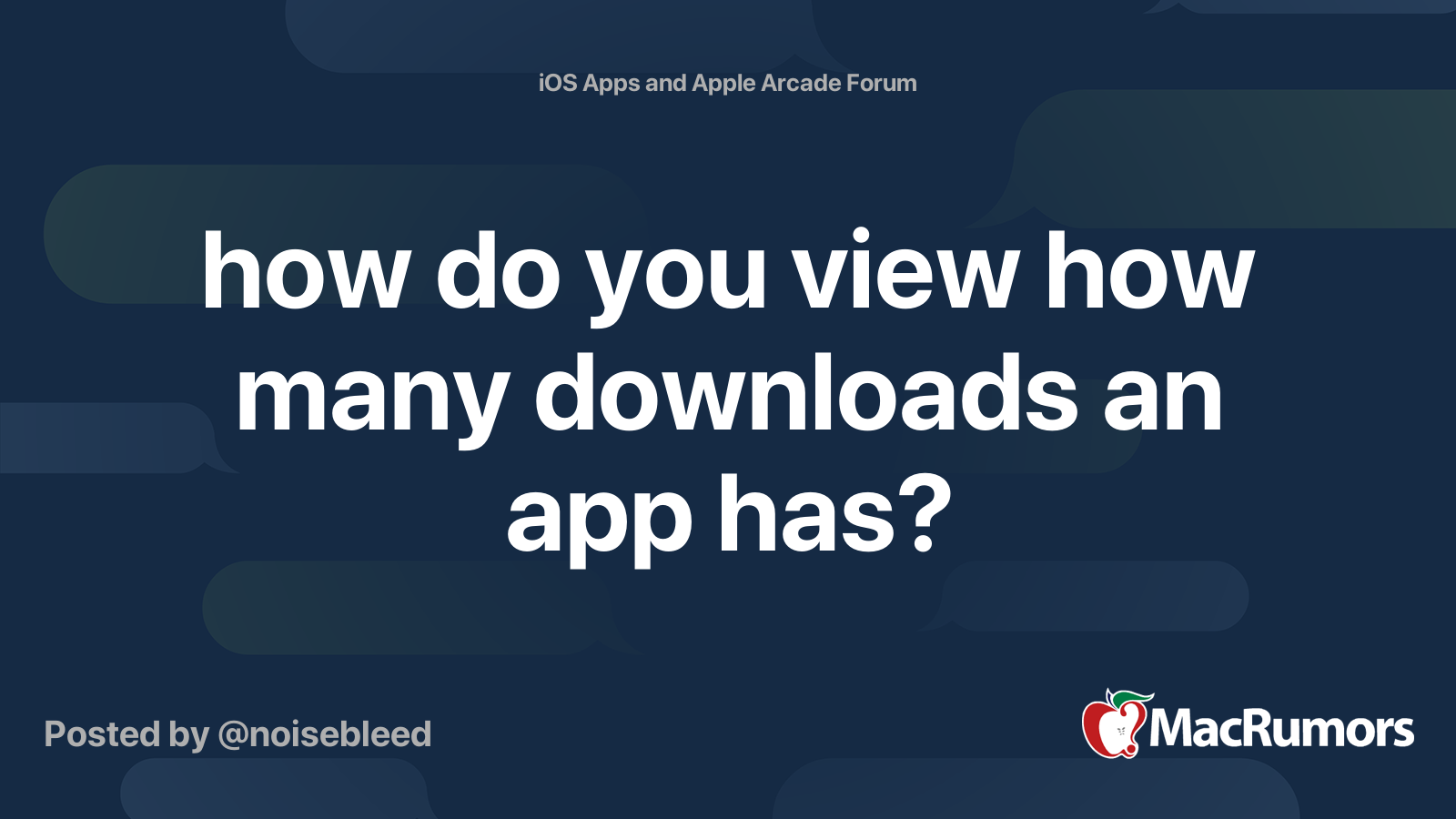 how do you view how many downloads an app has? MacRumors Forums