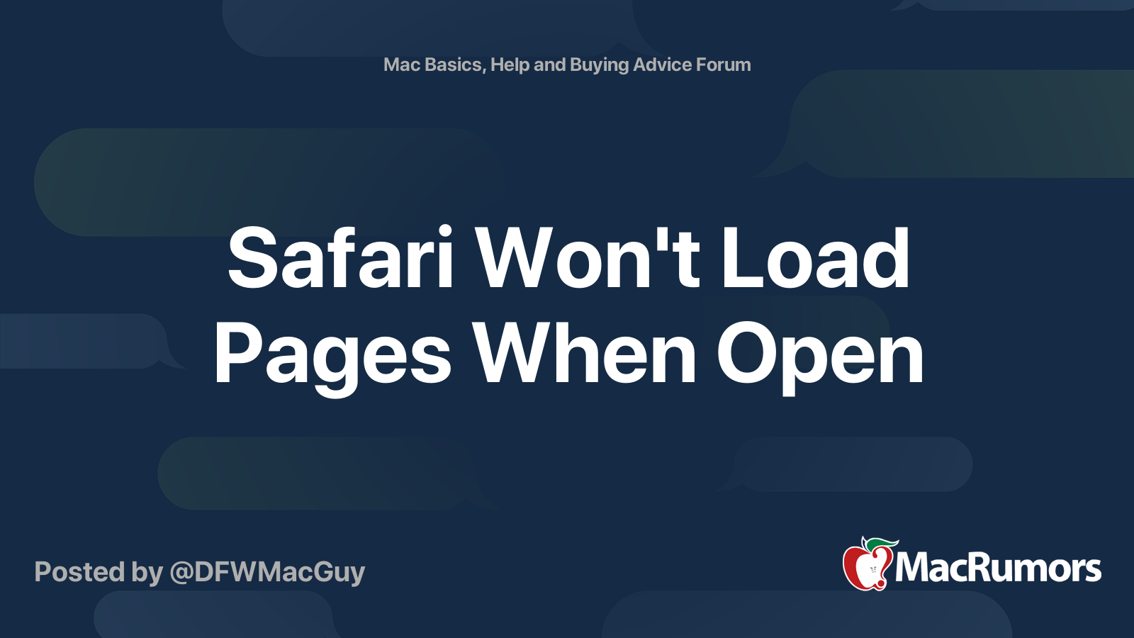 mac safari won't load pages