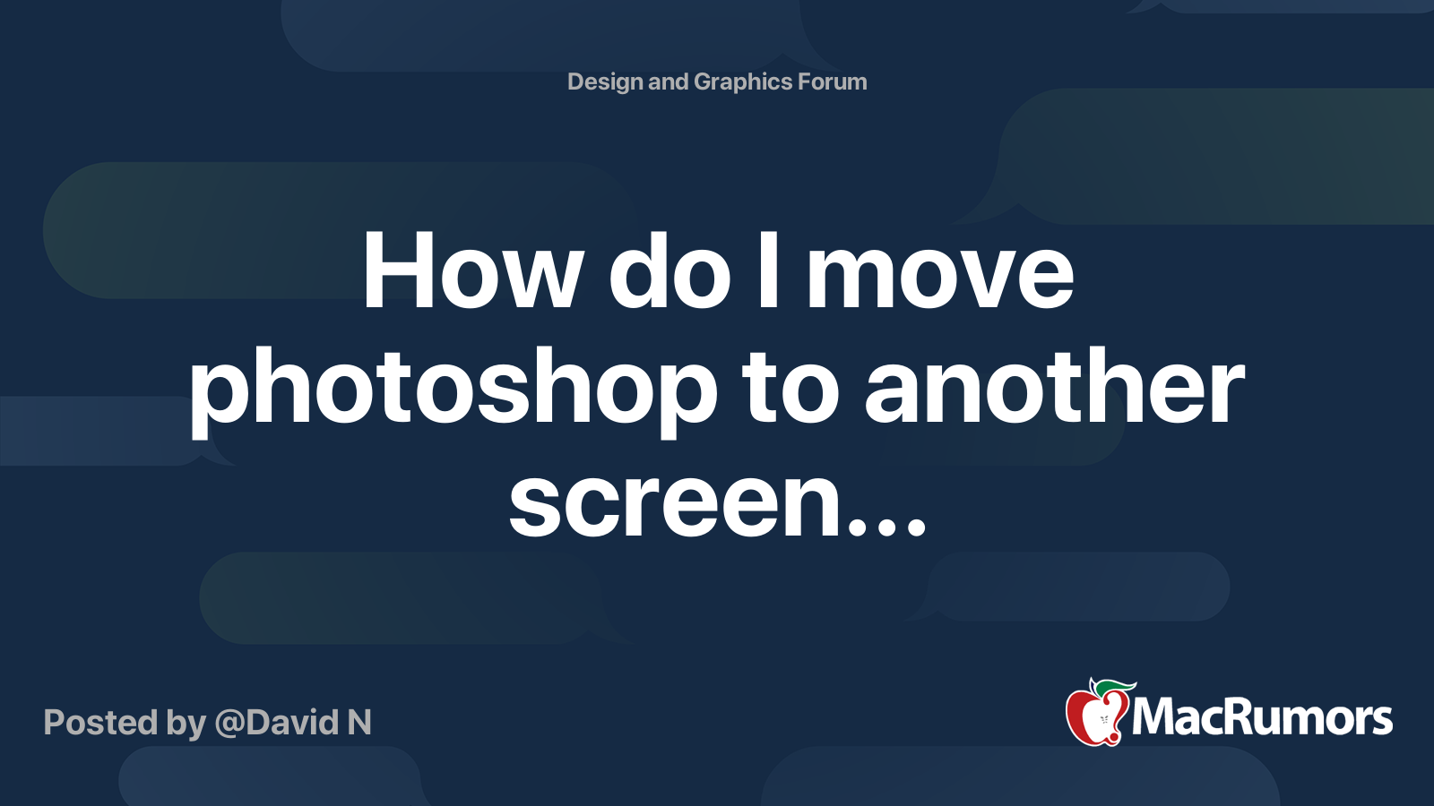 how-do-i-move-photoshop-to-another-screen-macrumors-forums