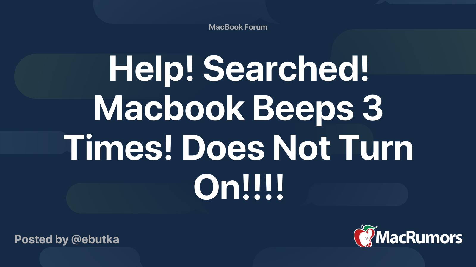 Macbook Pro Beeps 3 Times