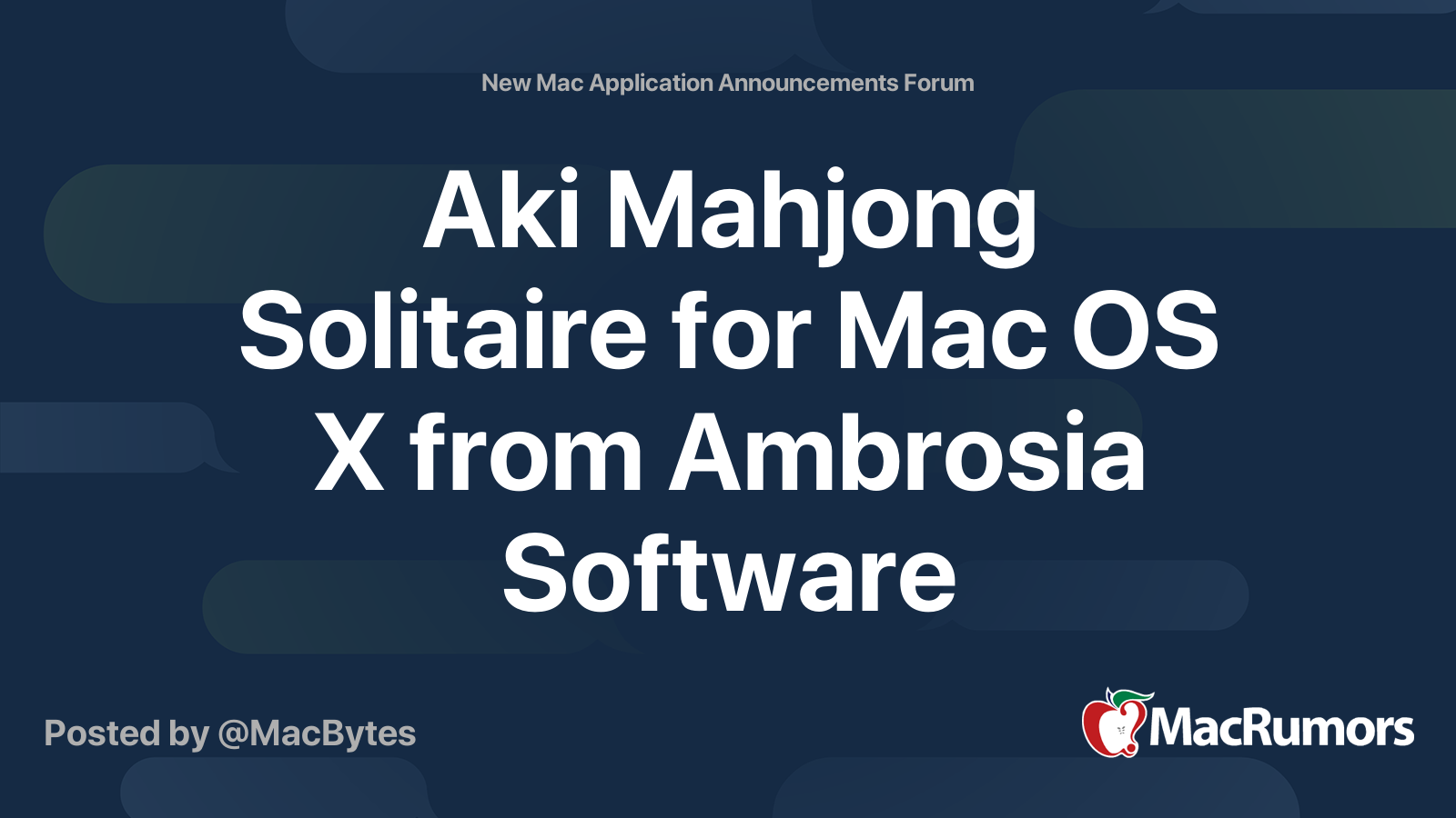 Review: Ambrosia Software Aki Mahjong