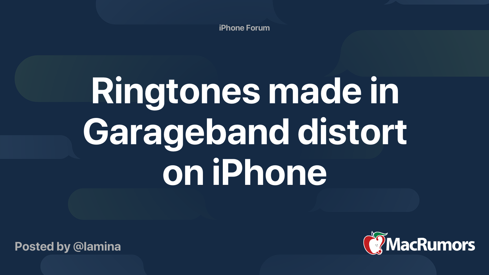 Ringtones Made In Garageband Distort On Iphone Macrumors Forums ringtones made in garageband distort on
