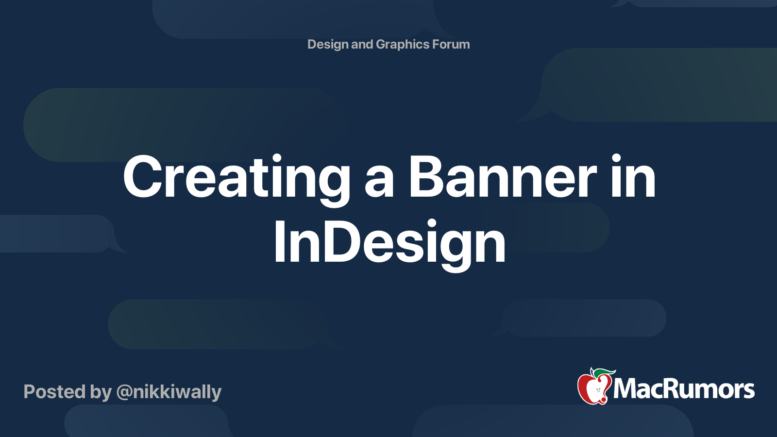 Creating a Banner in InDesign MacRumors Forums