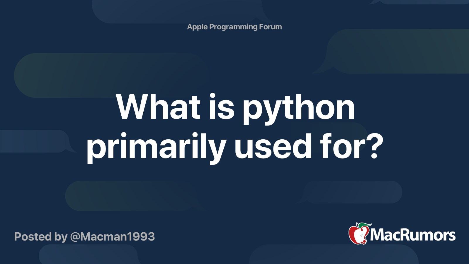 What is python used for on mac computers