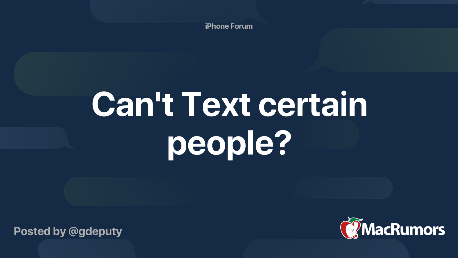 why can i only text certain people on my iphone