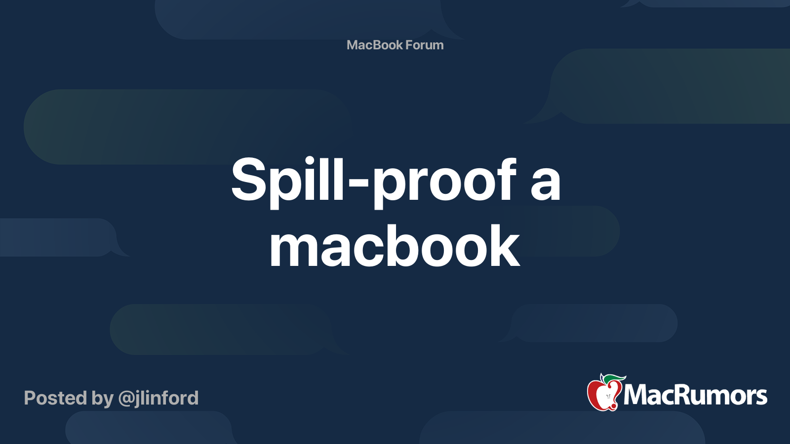 Spillproof a macbook MacRumors Forums