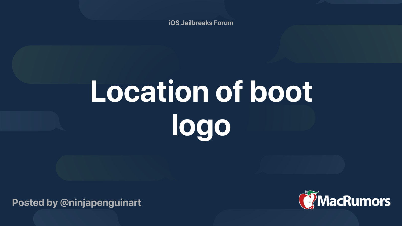 Location of boot logo | MacRumors Forums