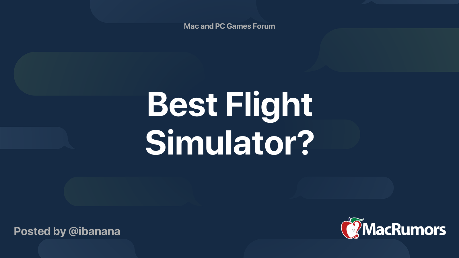 Flight simulator for macintosh