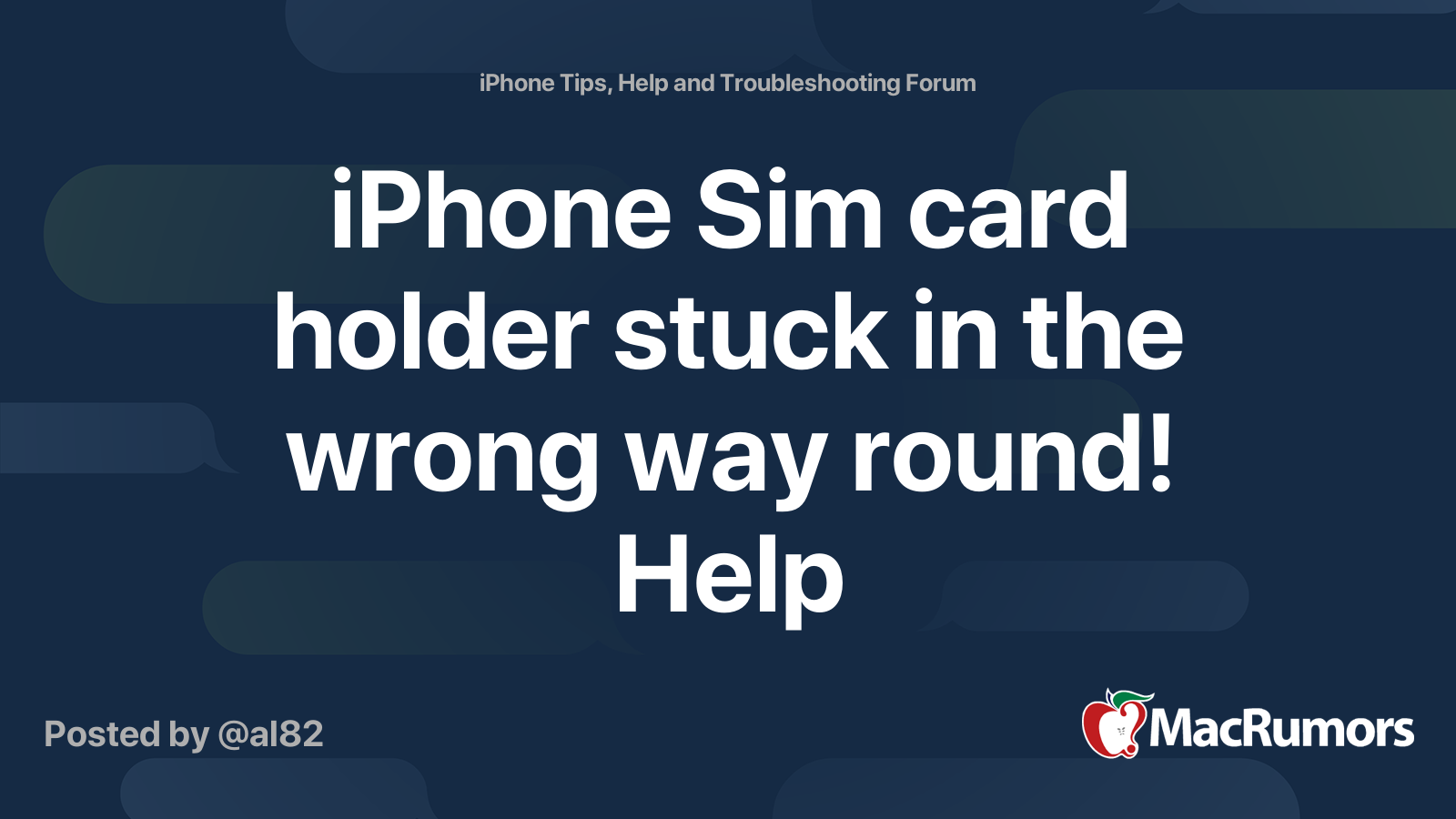 iPhone Sim card holder stuck in the wrong way round! Help MacRumors