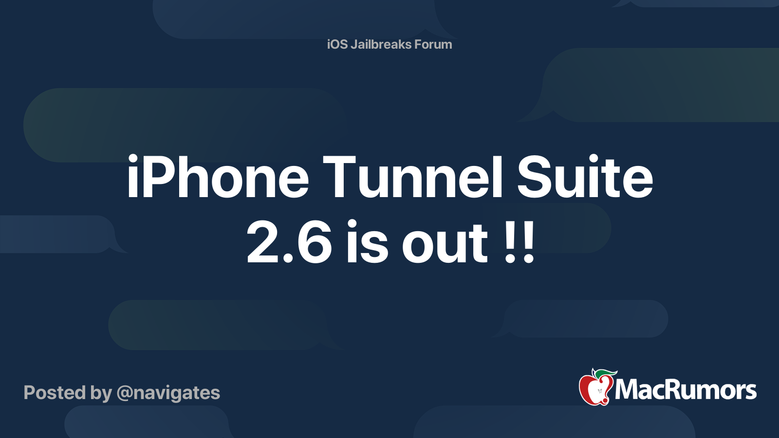 iPhone Tunnel Suite 2.6 is out !! MacRumors Forums