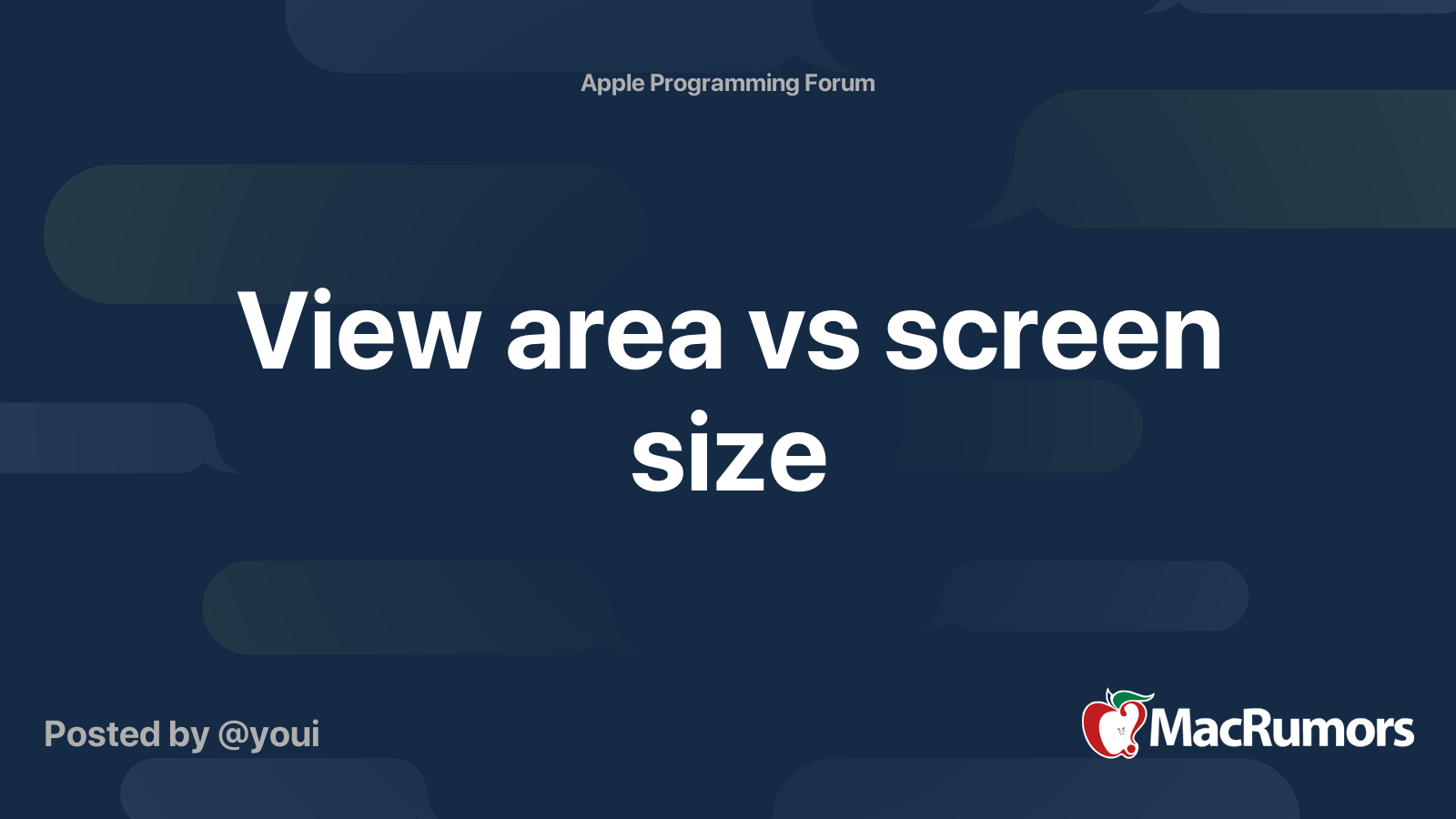 View area vs screen size | MacRumors Forums