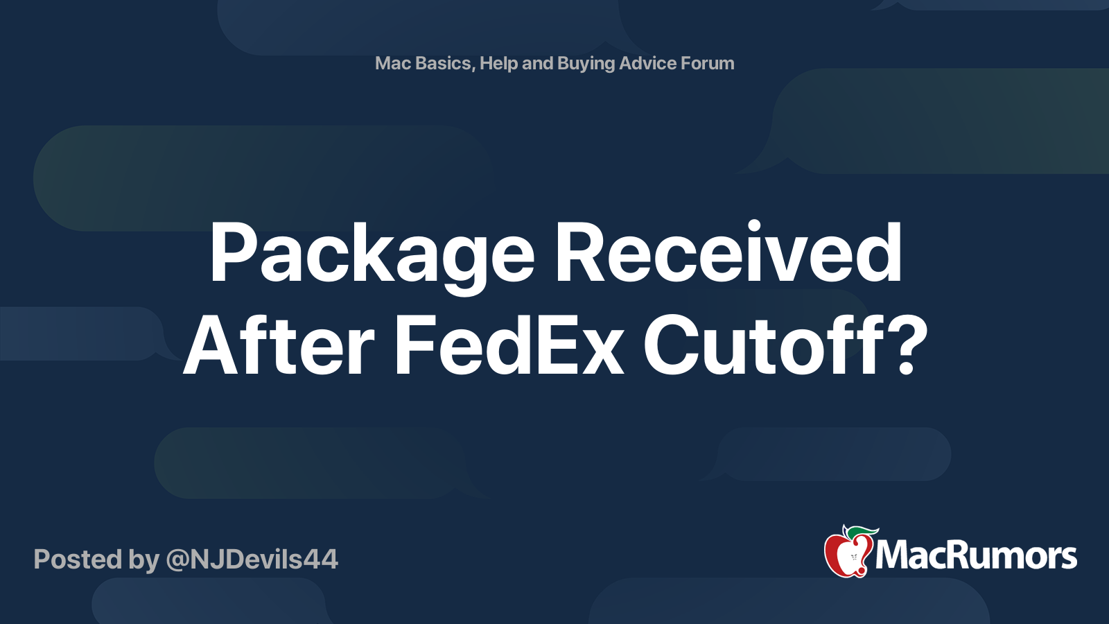 Package Received After Fedex Cutoff