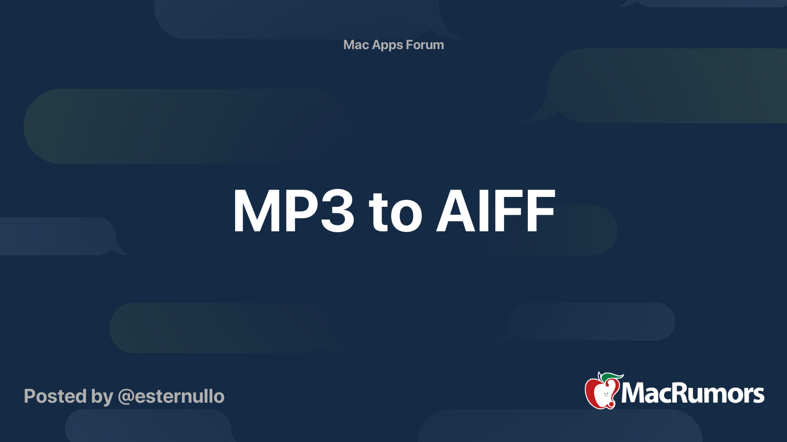 mp3-to-aiff-macrumors-forums