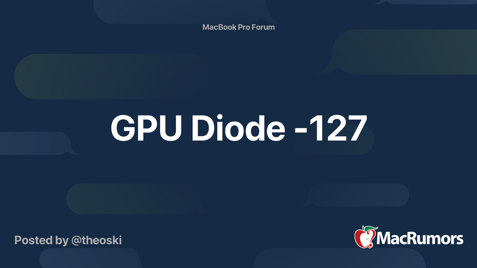 eslogan Circular Influencia GPU Diode -127 | MacRumors Forums