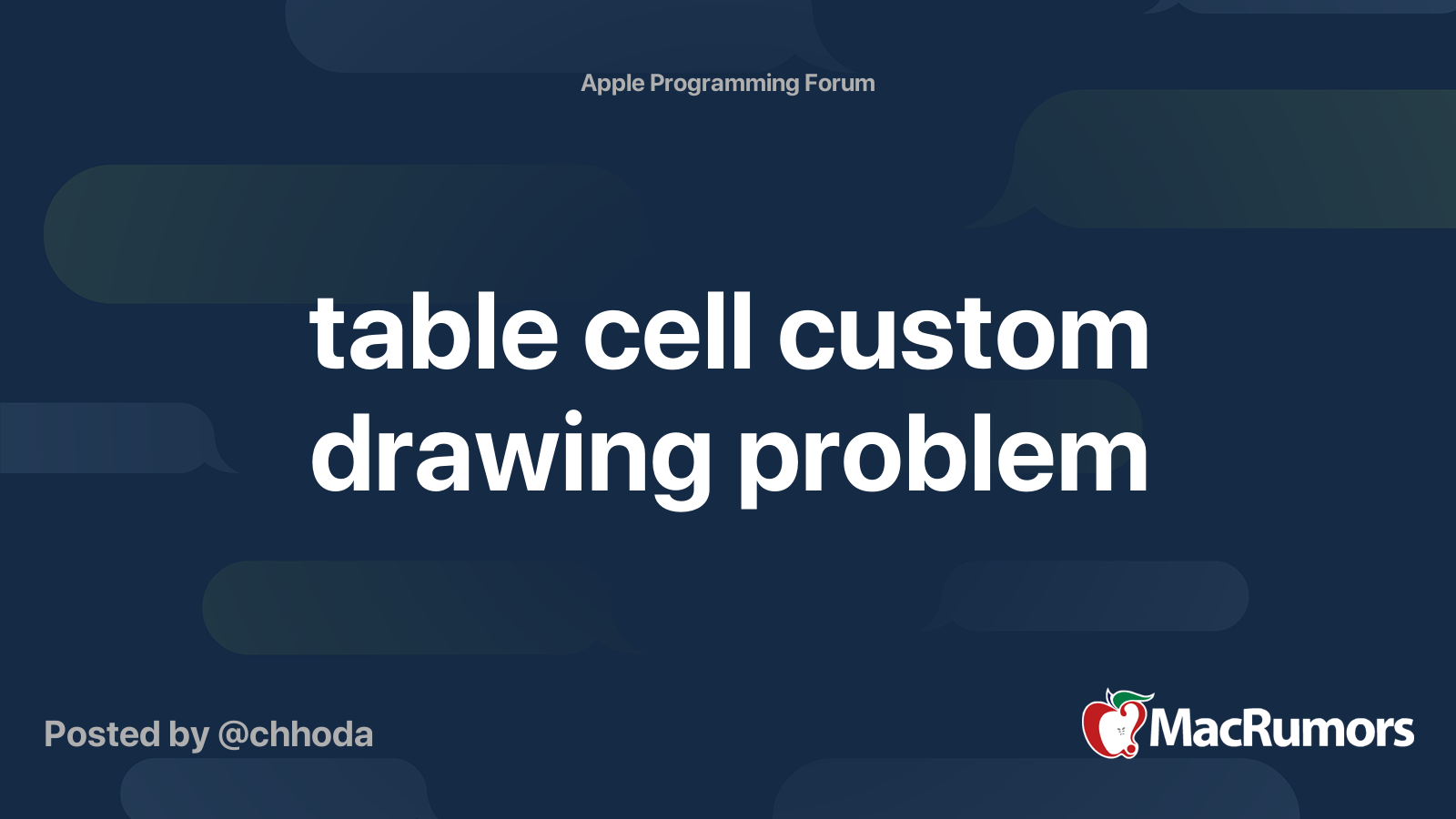 table cell custom drawing problem | MacRumors Forums
