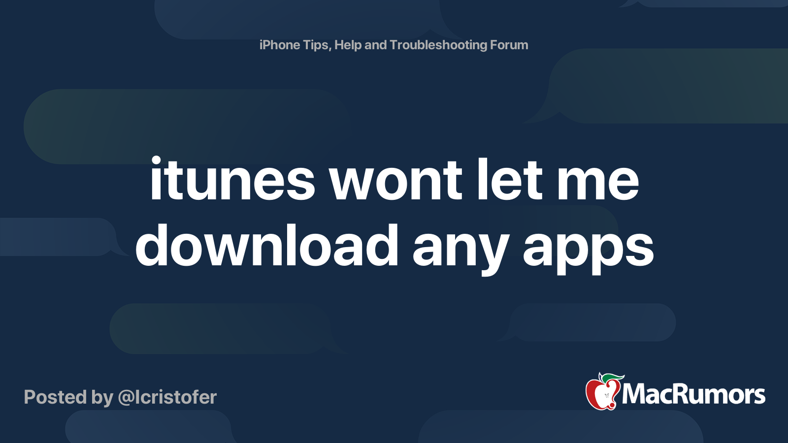 apple wont let me download apps