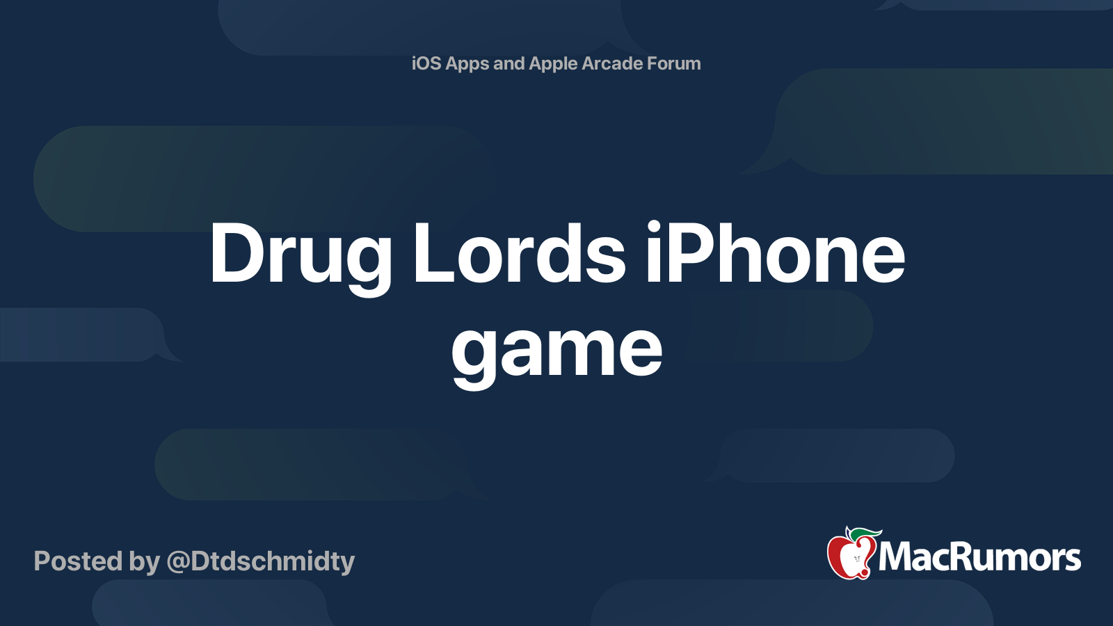 Drug Lords iPhone game | MacRumors Forums