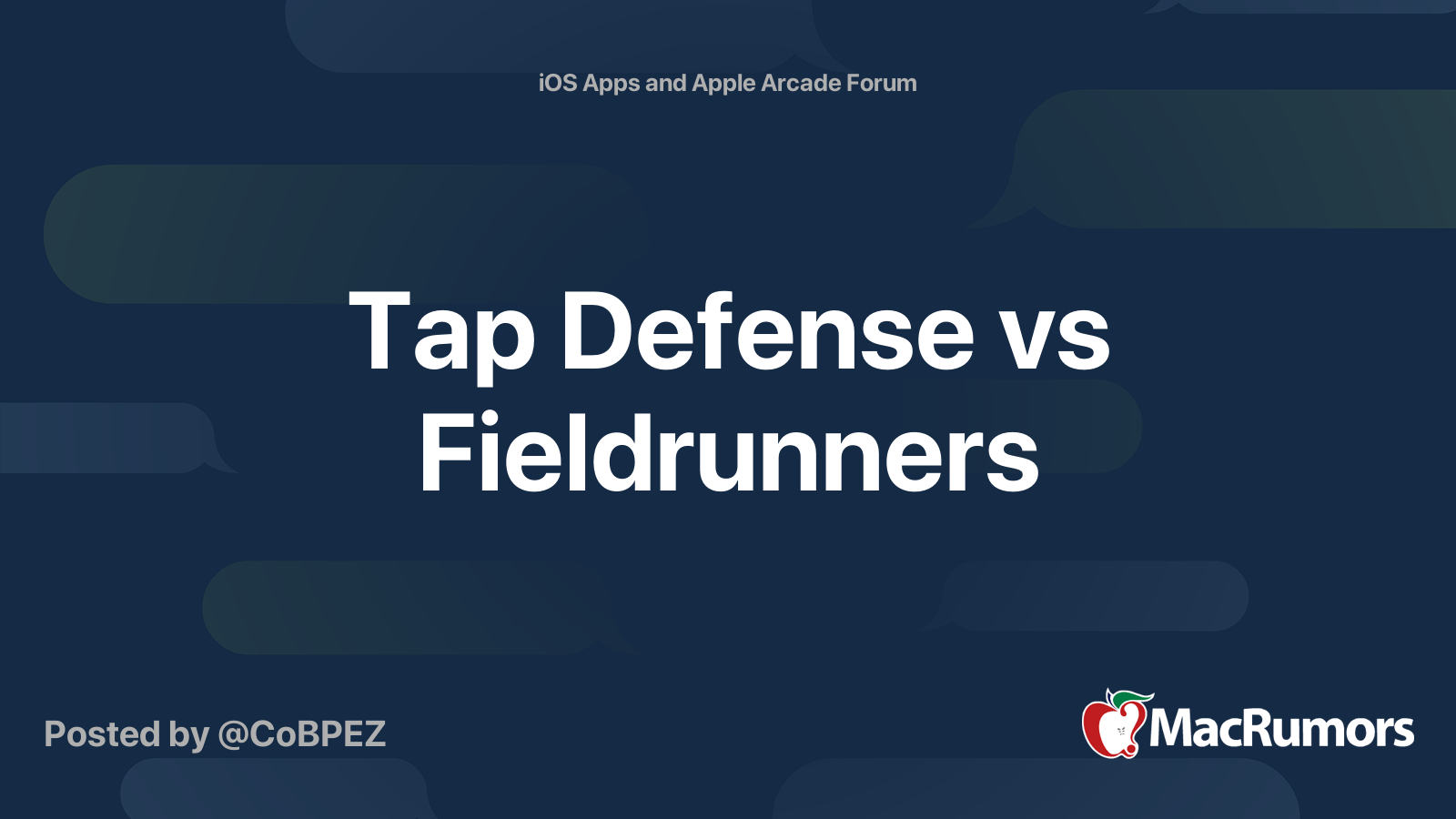 Tap Defense vs Fieldrunners | MacRumors Forums