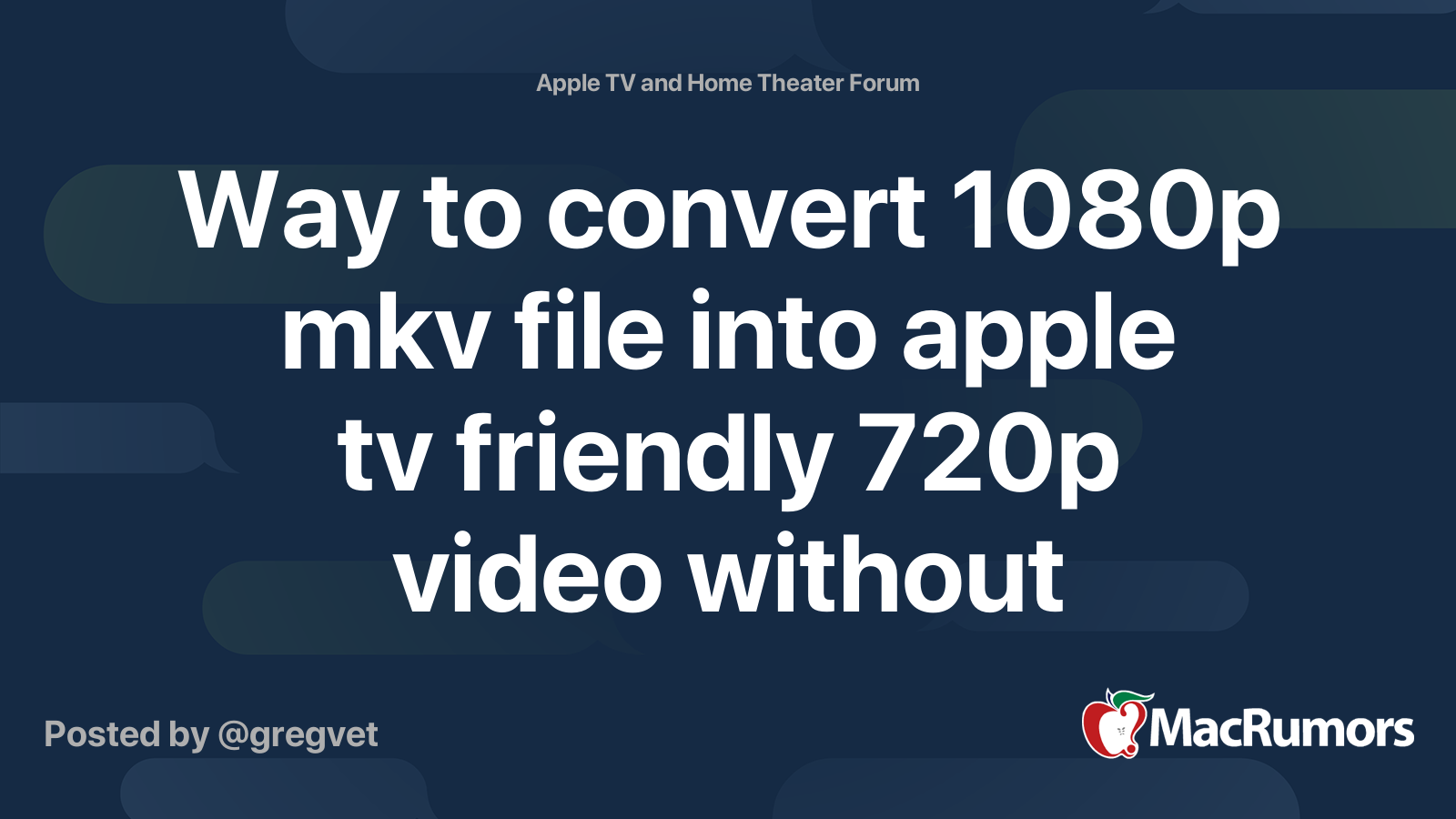 Как смотреть mkv на apple tv