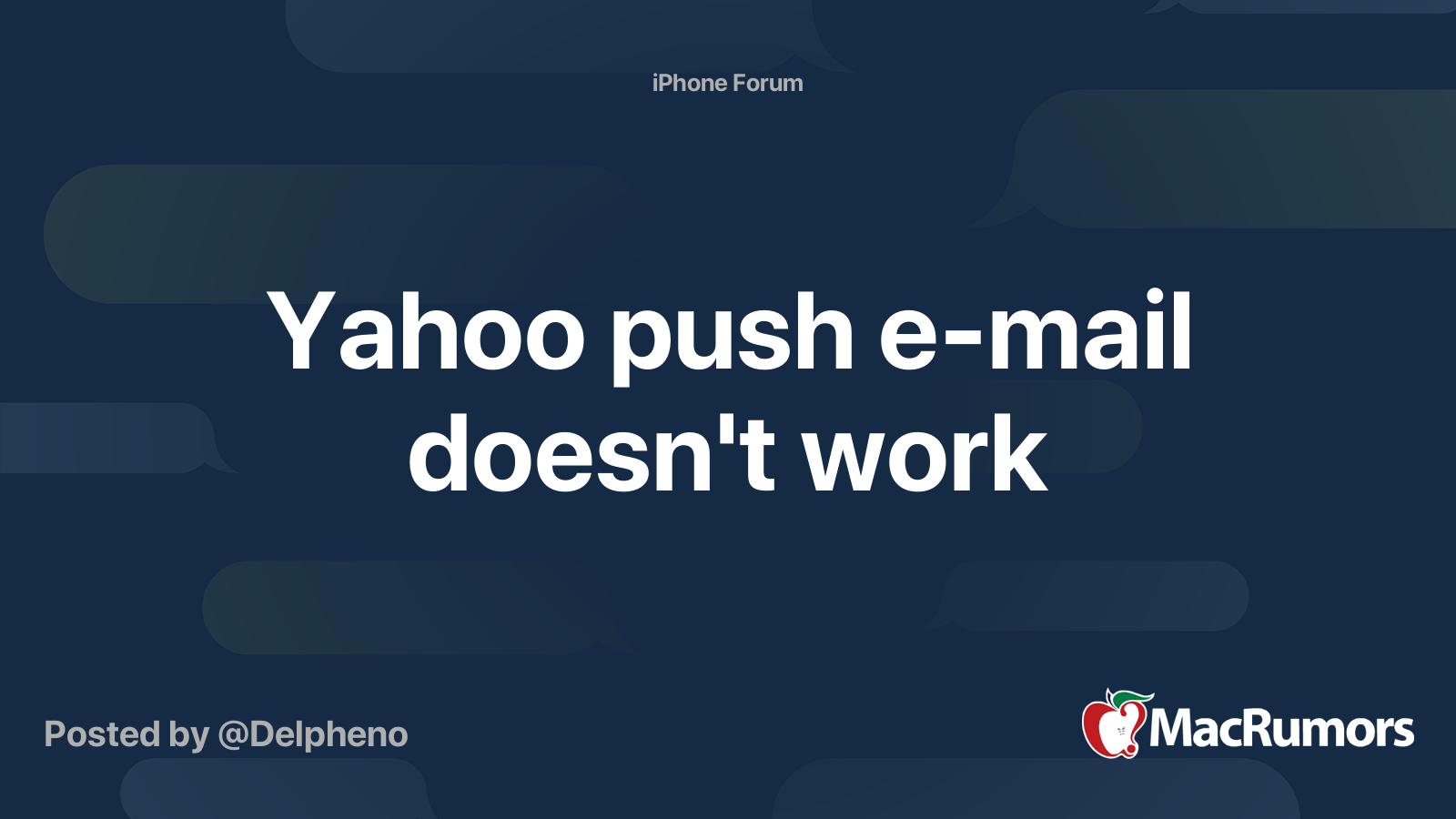 iphone yahoo mail no push option