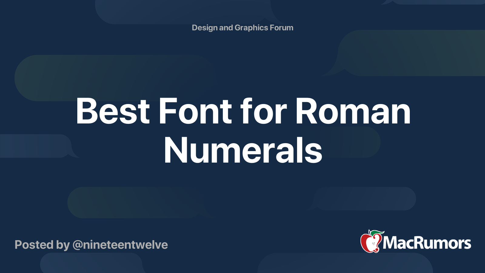 roman numerals font mac