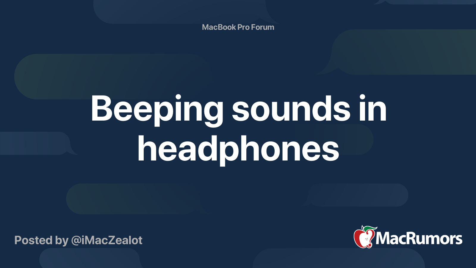 Beeping sounds in headphones MacRumors Forums