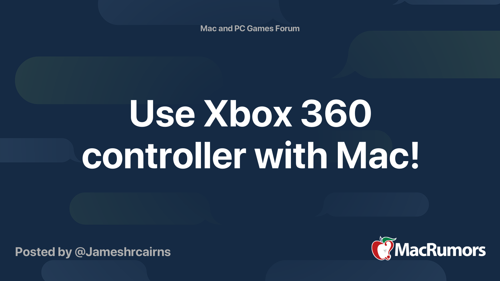 Use Xbox 360 Controller With Mac Macrumors Forums