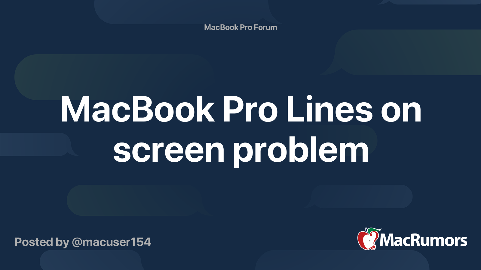MacBook Pro Lines on screen problem | MacRumors Forums