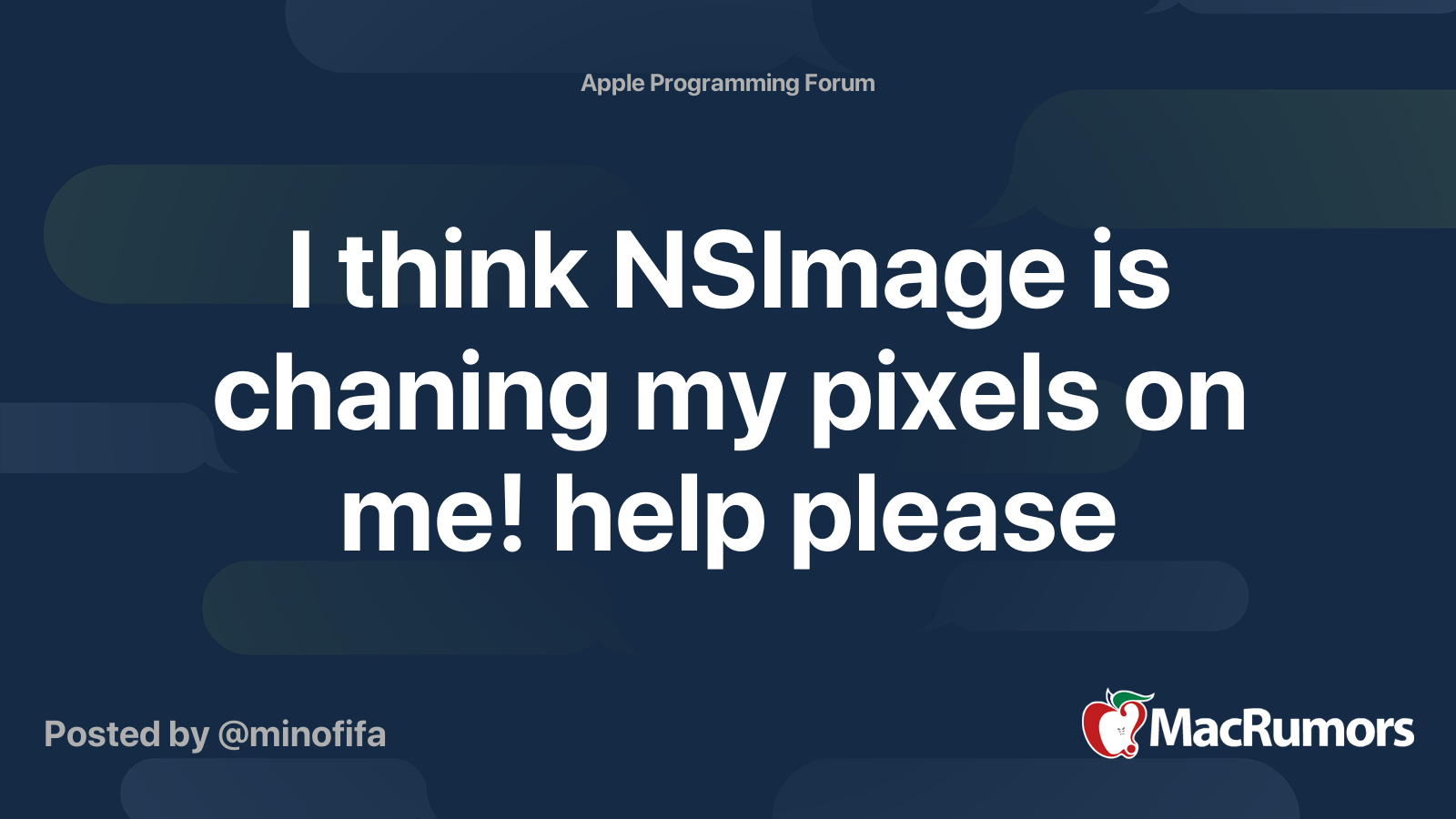 I think NSImage is chaning my pixels on me! help please | MacRumors Forums