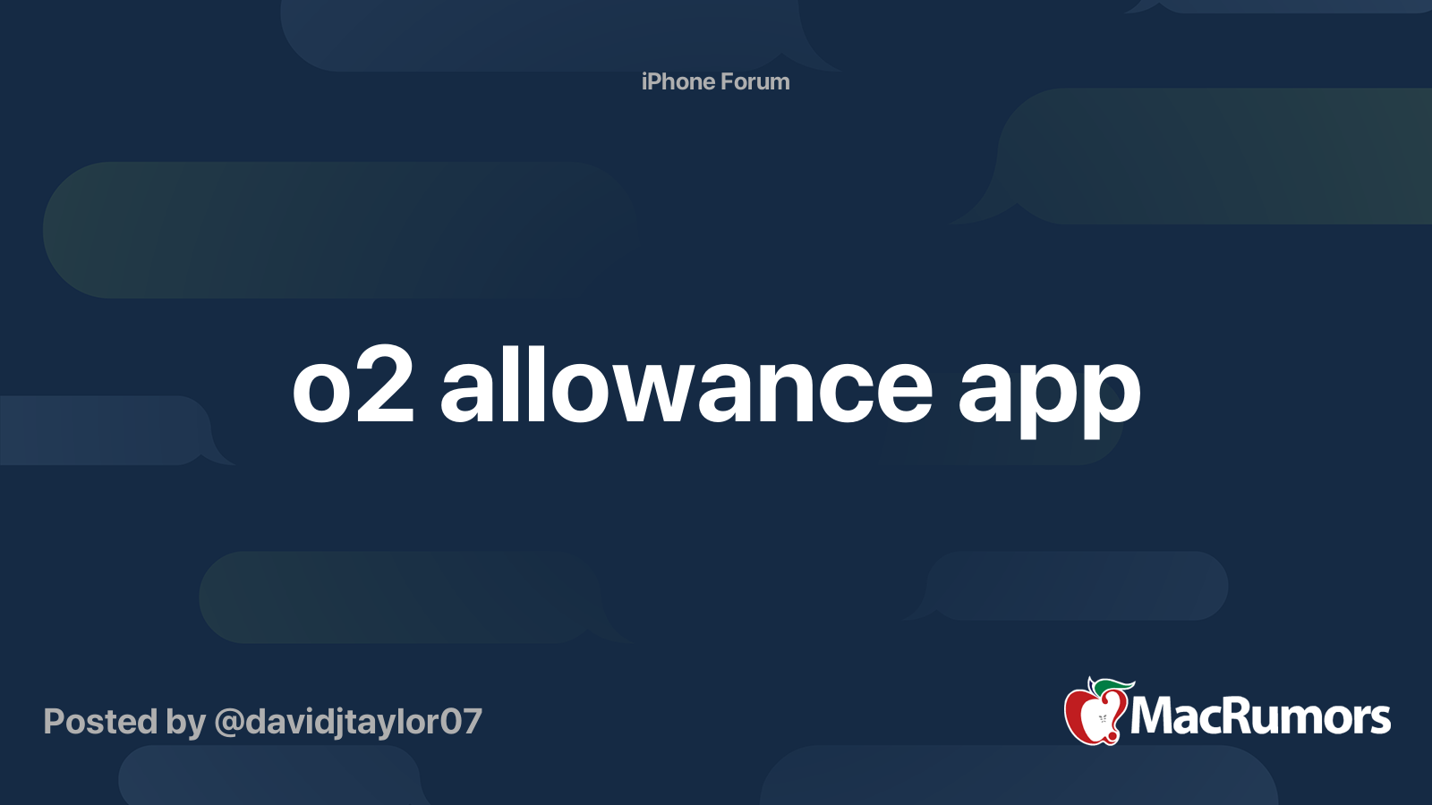 o2 allowance app | MacRumors Forums