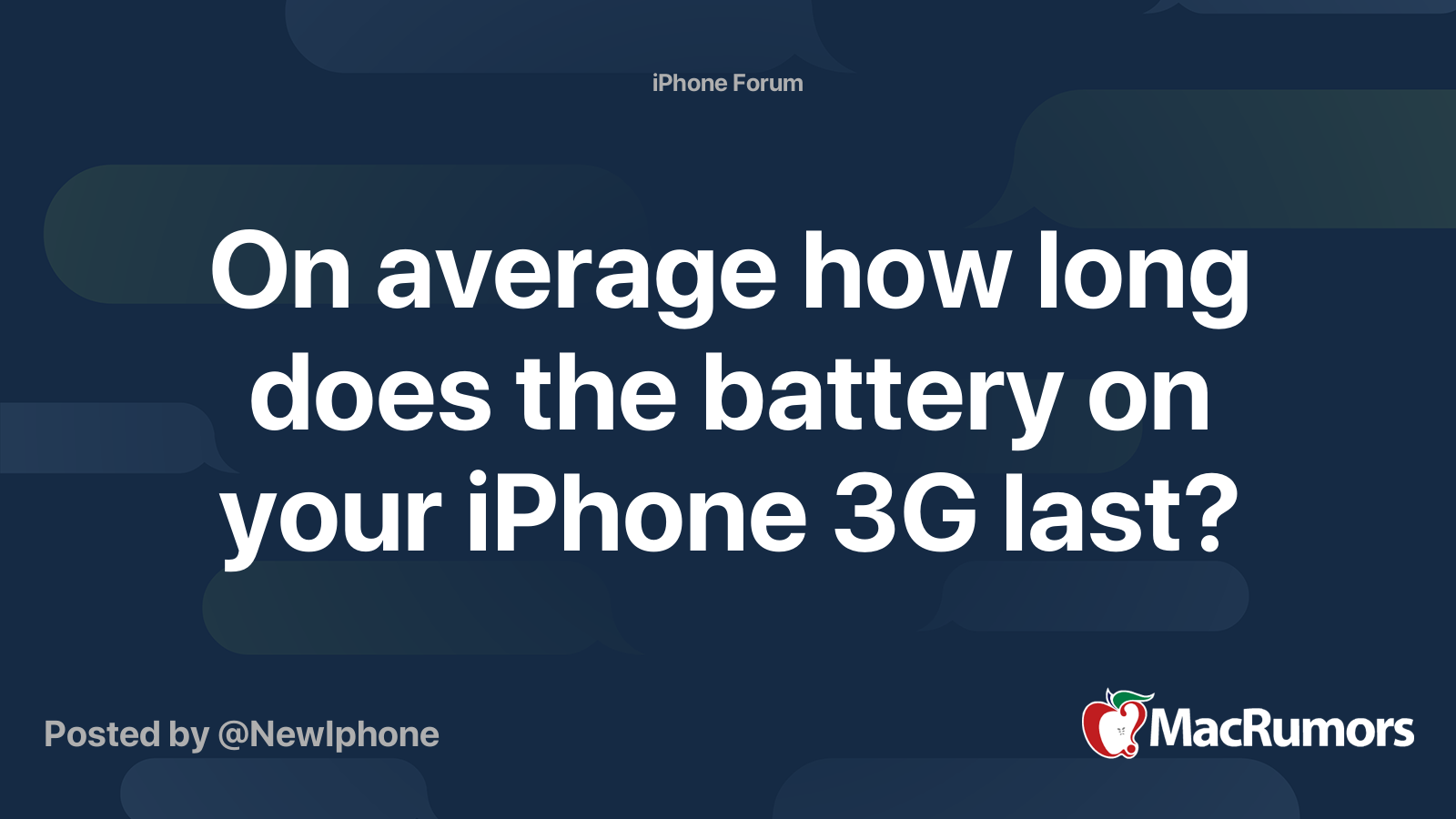 On average how long does the battery on your iPhone 3G last