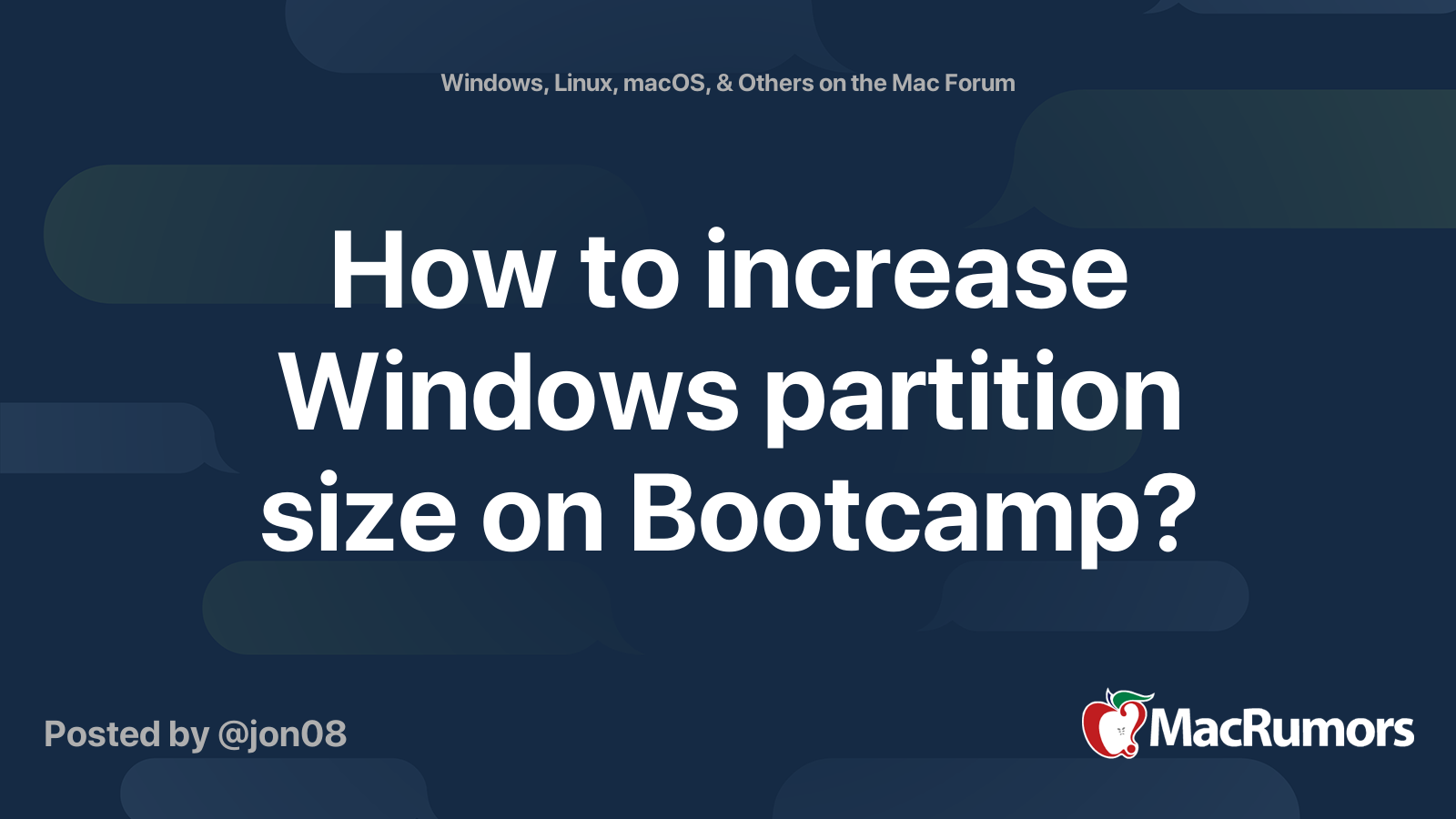 how-to-increase-windows-partition-size-on-bootcamp-macrumors-forums