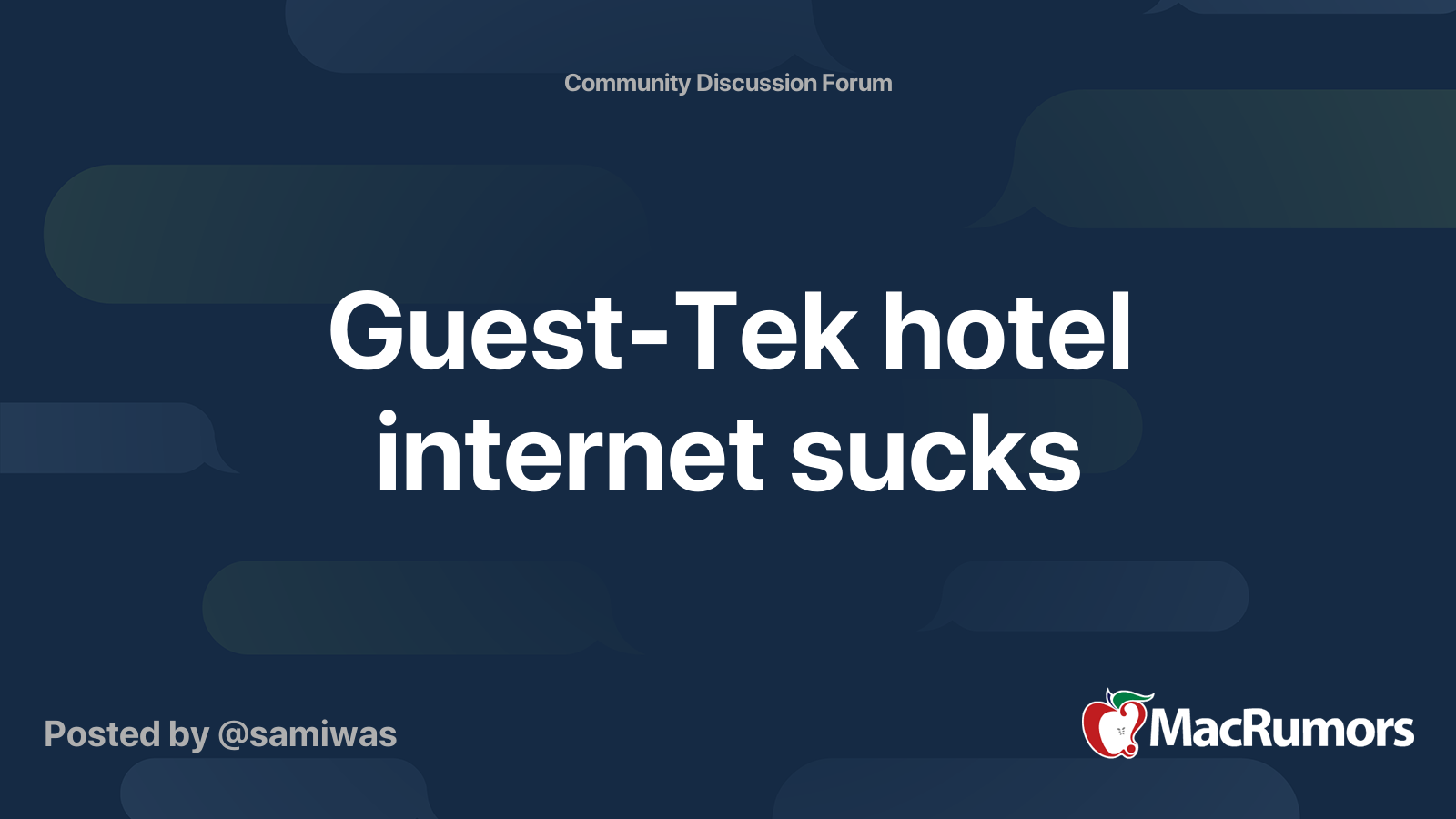 GuestTek hotel sucks MacRumors Forums