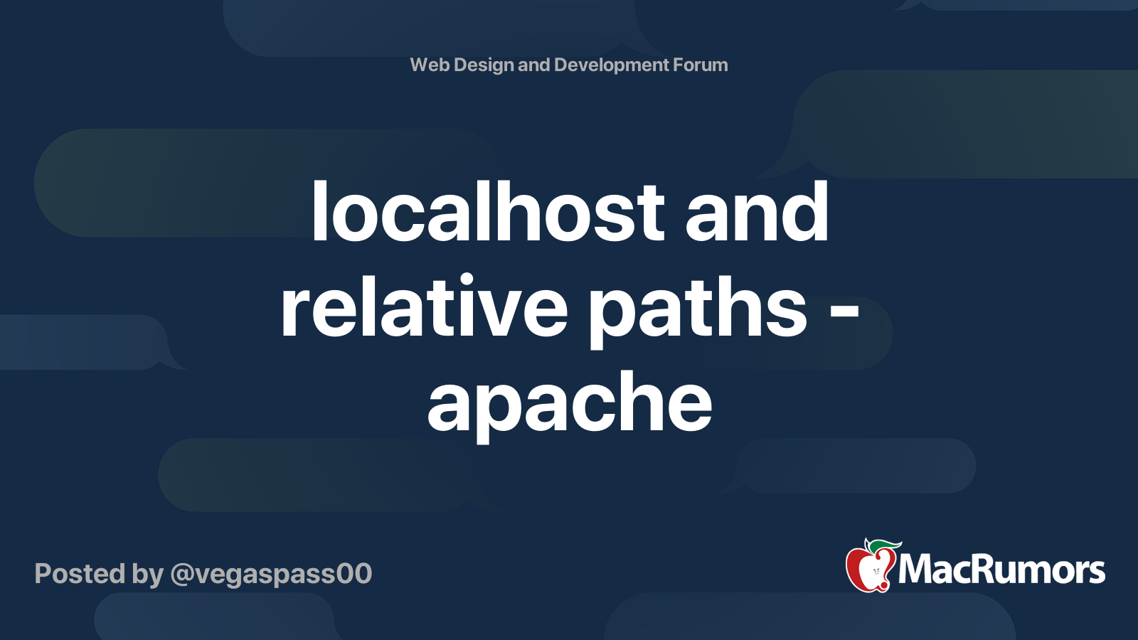 localhost and relative paths - apache | MacRumors Forums