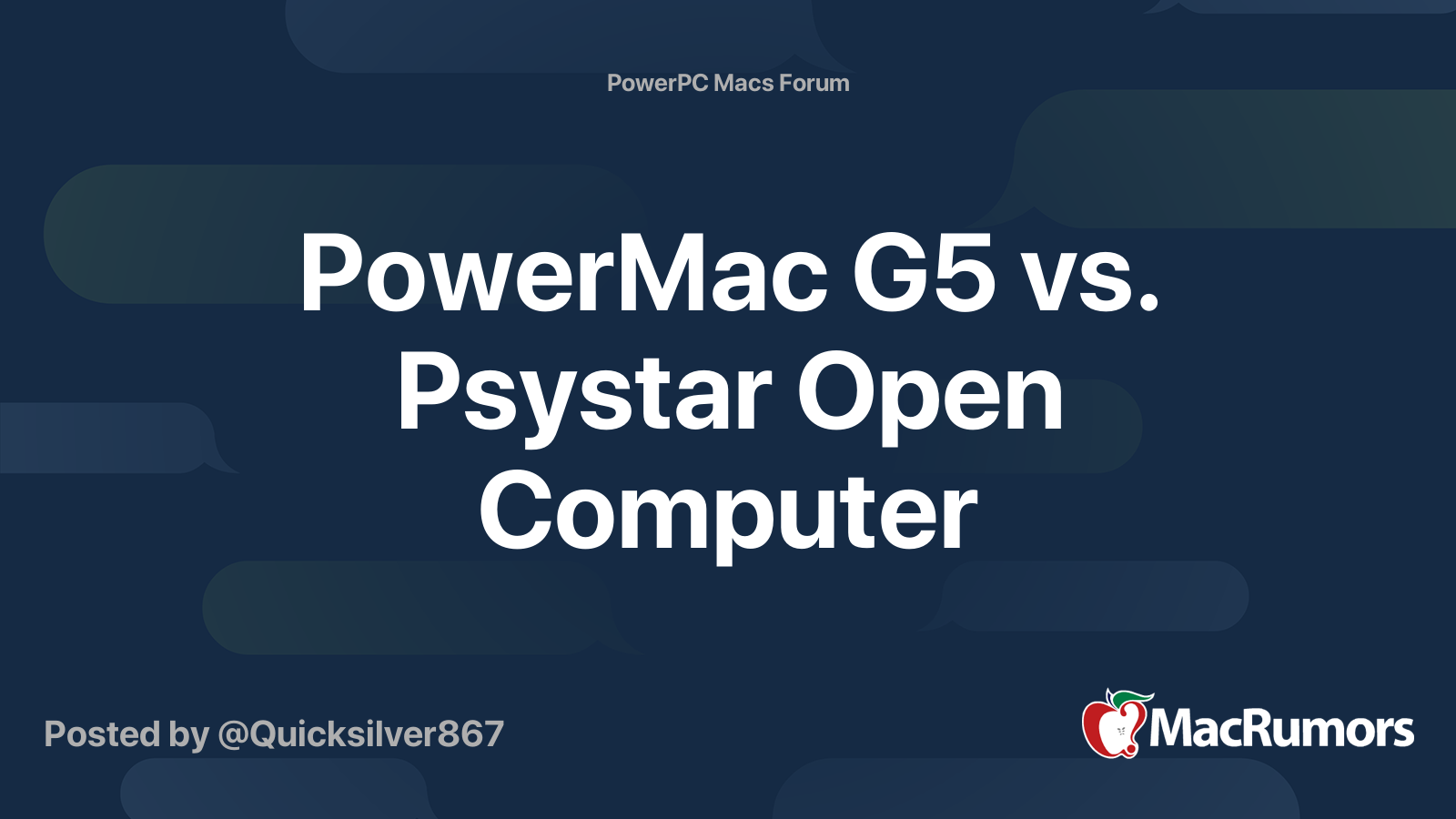 PowerMac G5 vs. Psystar Open Computer | MacRumors Forums