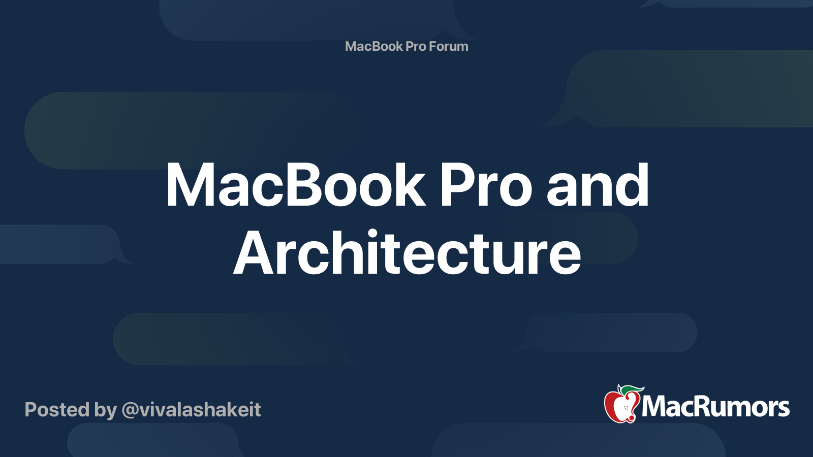 MacBook Pro And Architecture MacRumors Forums