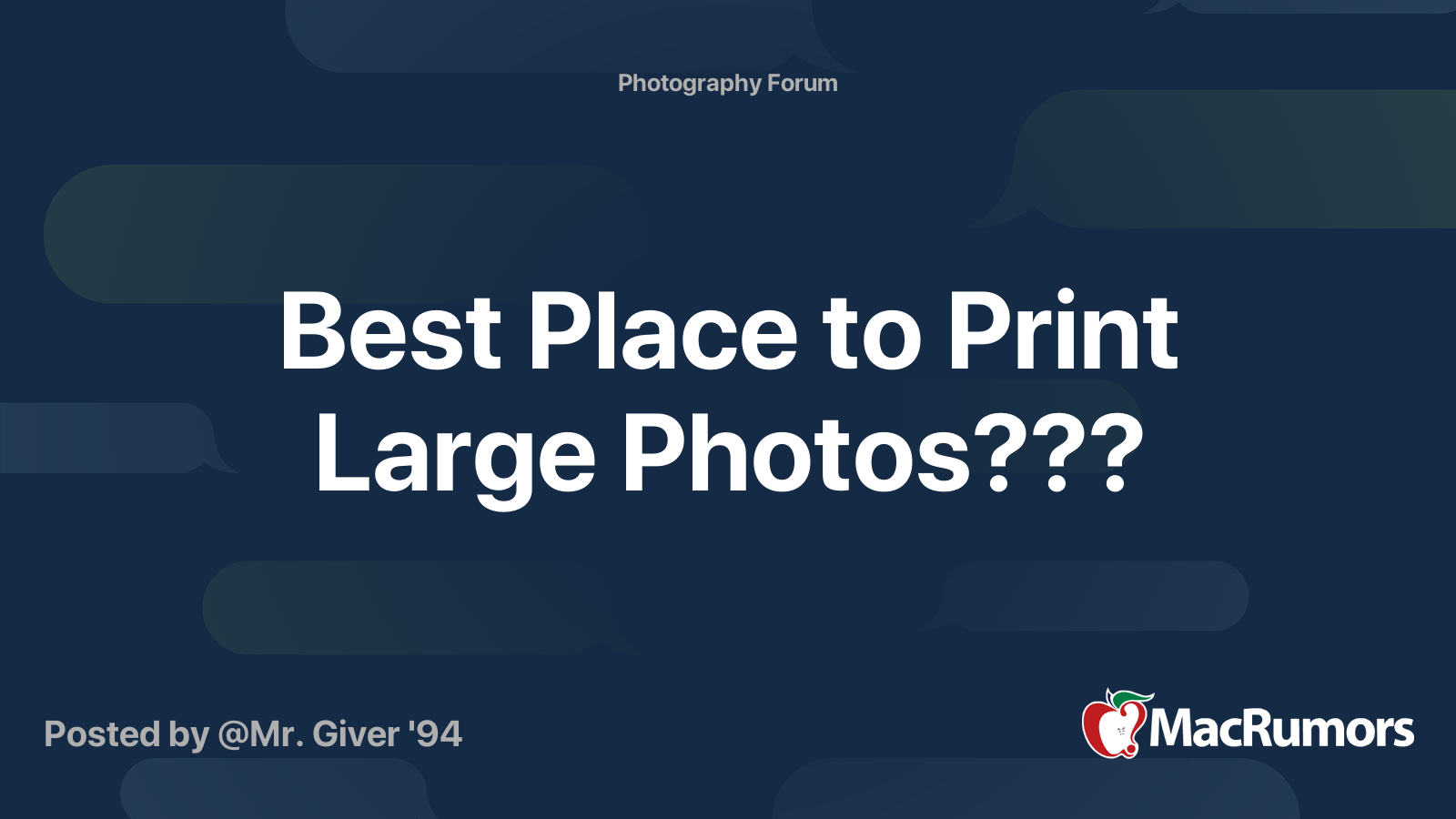 Best Place to Print Large Photos??? | MacRumors Forums