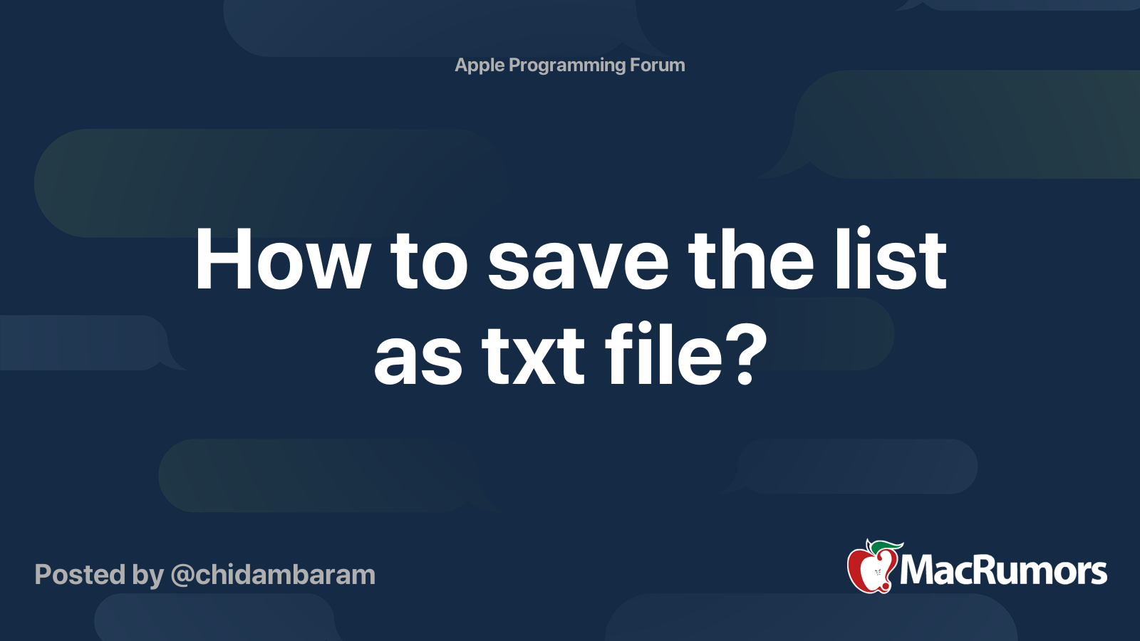 how-to-save-the-list-as-txt-file-macrumors-forums