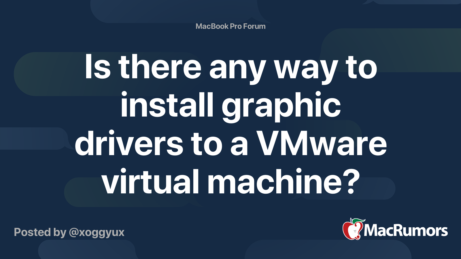 Is there any way to install graphic drivers to a VMware virtual machine ...