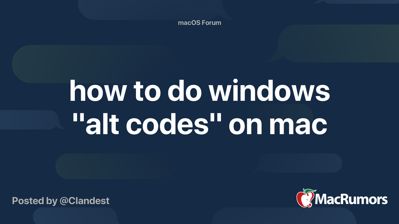 how-to-do-windows-alt-codes-on-mac-macrumors-forums