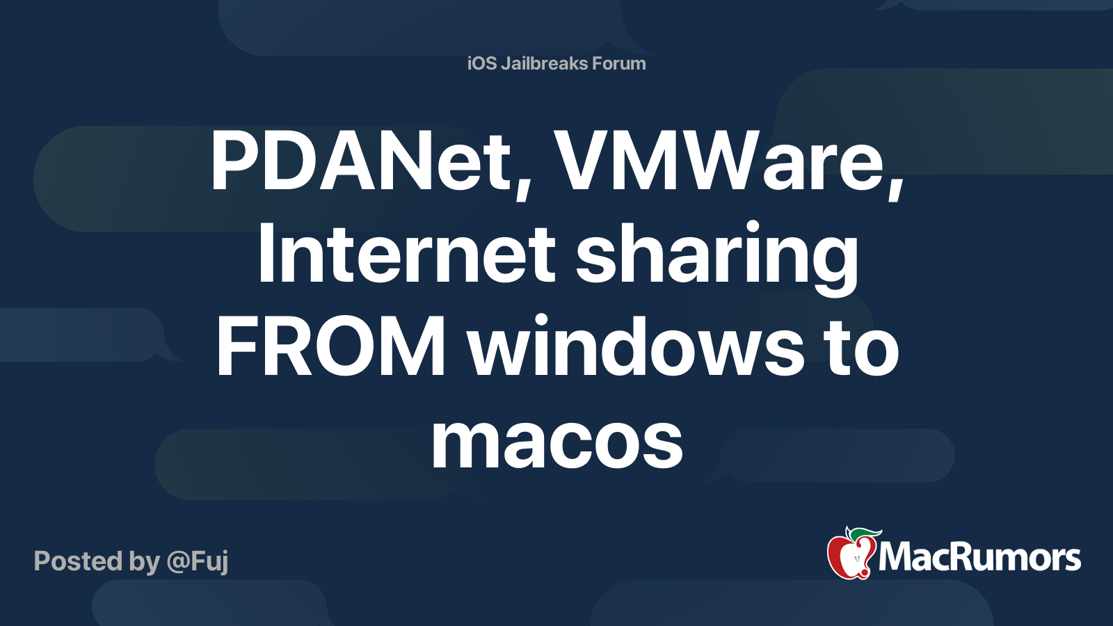 Pdanet Vmware Internet Sharing From Windows To Macos Macrumors Forums